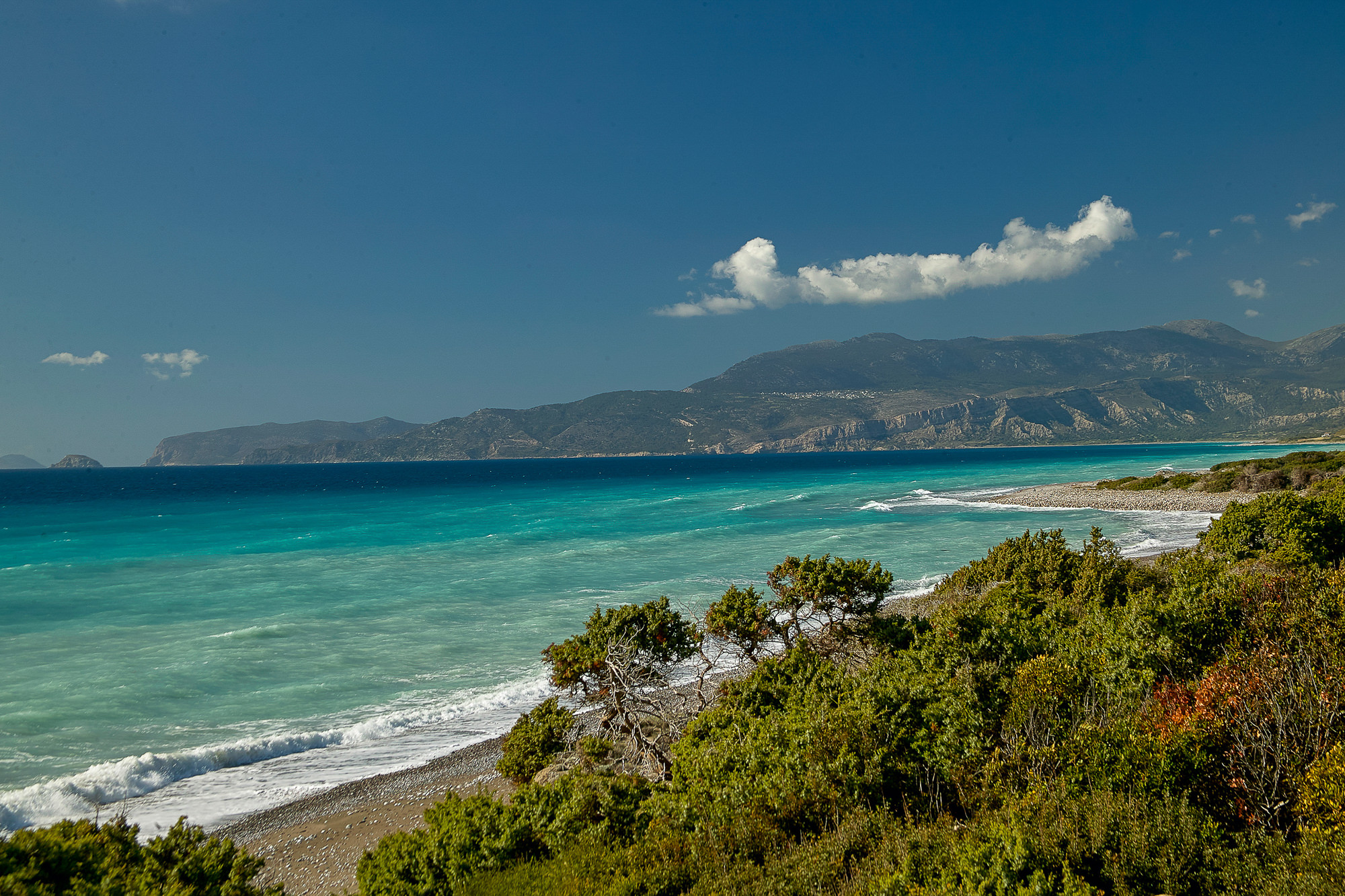 Rhodes coast In spring